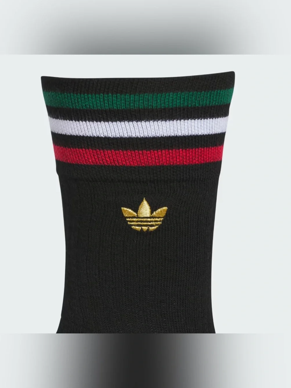 adidas Originals 3-Pack Mexico Roller Crew Socks in Black, Green, & Red football